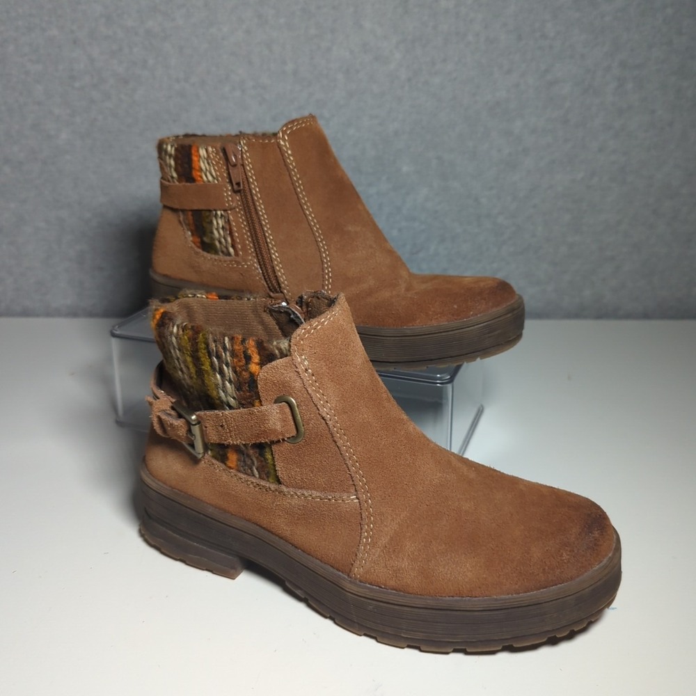 Earth Origins Tate Brown Suede Ankle Boots Womens 6 Southwest Repellent Gorpcore
